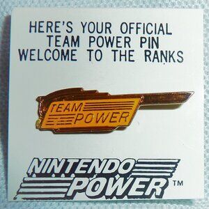 Nintendo Power Pin vintage 80s (from magazine subscription) Team Power